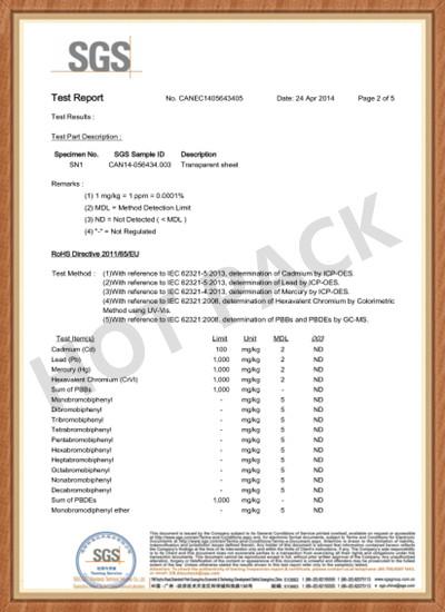 SGS - Hot Pack Co.,Limited