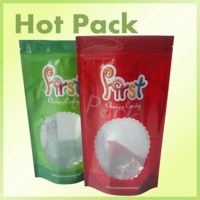 China Snack / Health Food Packaging Paper Bags With Tear Notch Biodegradable for sale