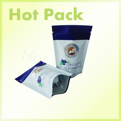 China Resealable Foil 3oz Powder Packaging Bags With Top Zip Customized 0 - 9 Colors for sale