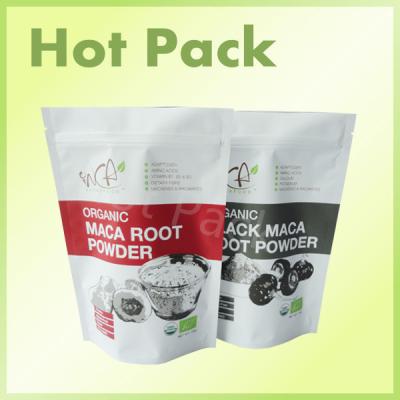 China Food Grade Organic Maca Root Powder Stand Up Packaging Pouches With Top Zipper for sale