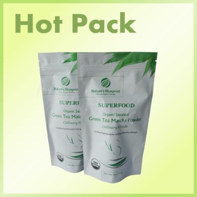 China Zip Lock Powder Stand Up Packaging Pouch Bags For Organic Chinese Green Tea Matcha for sale