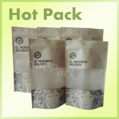 China Brown Color Snack Food Packaging Bags , Custom Printed Coffee / Potato Chip Bags for sale