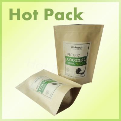 China Kraft Paper Stand Up Powder Packaging Pouch Bags For Organic Coconut / Sugar Powder for sale