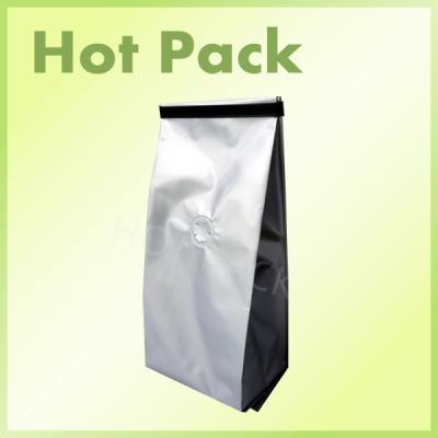 China MOPP / PET Material Stand Up Pouch With Valve And Tin Tie Aluminum Foil Side Gusseted for sale