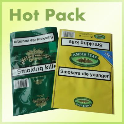 China Custom Logo Printed Homemade Plastic Rolling Tobacco Pouch 25g / 50g Non Toxic for sale