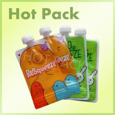 China Top Spout Baby Food Stand up Reusable Spout Pouch for Liquid Packing Leakproof for sale