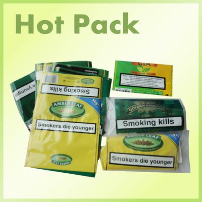 China Hand Rolling Plastic Tobacco Pouch Bags  With Zip Lock Customized Size for sale