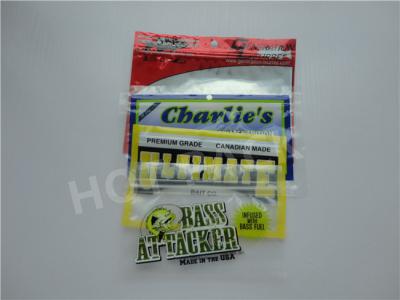 China Reusable Plastic Zip Lock Fishing Lure Storage Bags , Transparent Packaging Bags for sale