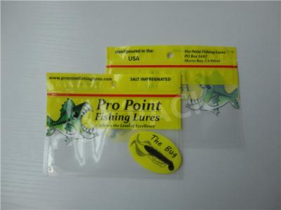 China Printed Fishing Bait Soft Plastic Storage Bags With Clear Window And Foil Zipper for sale