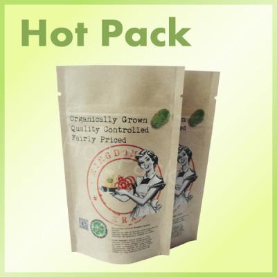 China Organically Grown Craft Paper Stand Up Packaging Bags For Capsule / Tea for sale