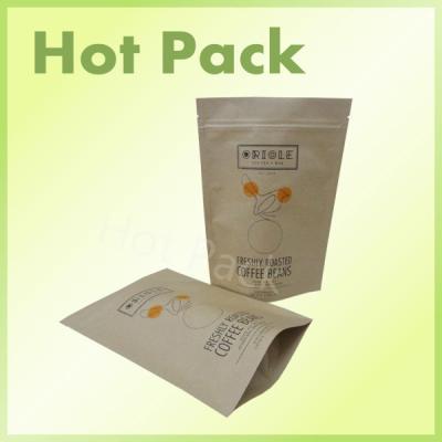 China Fresh Roasted Packaging Coffee Bags , Stand Up Ziplock Individual Coffee Pouch Bags for sale