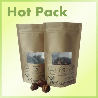 China Food Grade Kraft Paper Stand Up Pouch Bags , Foil Gusseted  Coffee Packaging Bags for sale