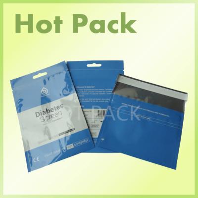 China Glossy Finish Mylar Ziplock Aluminum Foil Packaging Bags With Hang Hole for sale