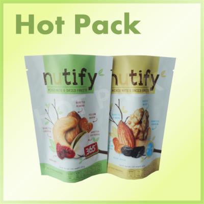 China Waterproof Laminated Foil Stand Up Reclosable Poly Bags For Snack Packaging for sale