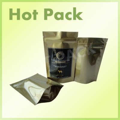 China Gold Printed Laminated Foil Pet Plastic Food Packaging Bags Environmentally Friendly for sale