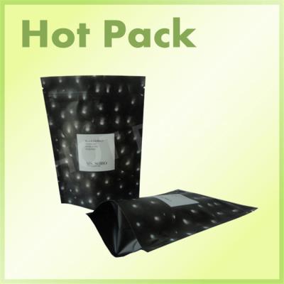 China Customized Size Plastic Stand Up Zip Top Pouch With Black Color Printing for sale