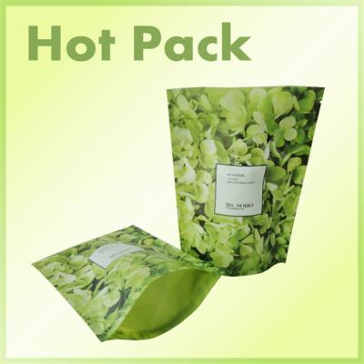 China Green Color Food Grade Plastic Stand Up Pouches With Top Zip Offset Printing for sale