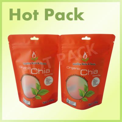 China Orange Color Stand Up Pouch Bags , Plastic Sealable Coffee Packaging Bags for sale