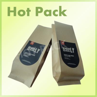 China One Way Degassing Valve Coffee Bean Packaging Bags Three Side Heat Sealed for sale