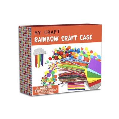 China Eco-friendly Material Rainbow Felt Toddler Paper Educational Toys DIY Craft Kits For Kids DIY for sale