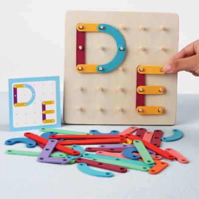 China Best Quality Wooden Pegboard DIY Craft Game Set Unique Gift Education For Kids for sale