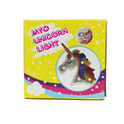 China 5d Luminous Diamond Painting Cartoon Unicorn Diamond Painting Night Light for sale