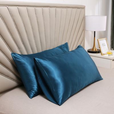 China 2022 summer new products anti-static pure color pillowcase pillowcase towel mulberry silk bedroomroo light luxury bed pillowcase for sale