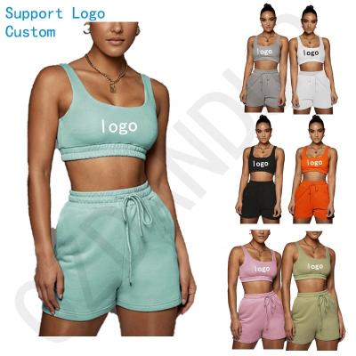 China 2021 Amazon Success Drawstring Sports Bike Motorcycles Jacket Shorts Summer Casual Breathable Custom Made Women Short Two Piece Set for sale