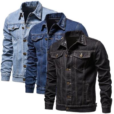 China Wholesale 5XL Reversible Winter Denim Buttons Jogging Tennis Golf Baseball Collar Mens Leisure Outdoor Sports Plus Size Mens Jackets for sale