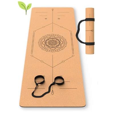 China High Quality Yoga Cork Tape Mat Anti-Slip Cork Yoga Tape Mat Custom Printed Logo Cork Yoga Cork Tape Hot Yoga Pilate Yoga Mat for sale