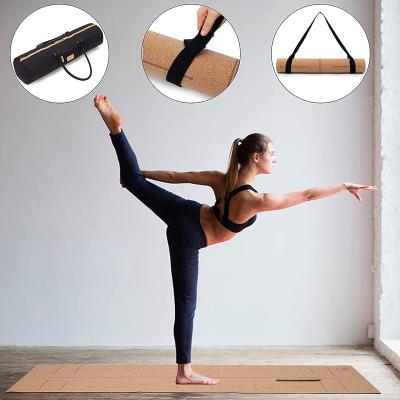 China Hot New Design Cork Band Yoga Mat Custom Logo Cork Band Yoga Mat New Style Amazon Selling Cork Band Yoga Mat for sale