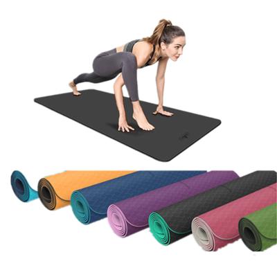 China Non Slip Yoga Mat Eco Friendly Travel Best Tape Yoga Mat Strap Double Layer Waterproof Eco-friendly Yoga Mat for sale