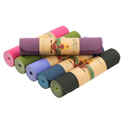 China Hot Yoga Pilate Yoga Custom Print Yoga Mats Eco Friendly Double Layer 6mm Sports Gym Natural Rubber Band Fitness Anti Slip Yoga Mat for sale