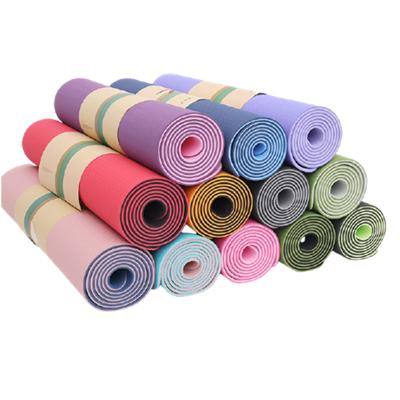 China Eco-Friendly Eco-Friendly Printed Tape Material Yoga Mat Custom Printed Colorful Anti-Slip Mat Waterproof for sale