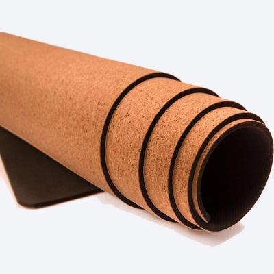 China Cork Rubber Yoga Mat Ruber Yoga Mat Eco-Friendly Cork Mat Yoga Sports Custom Non-Toxic Non-Slip Logo Anti-Slip for sale