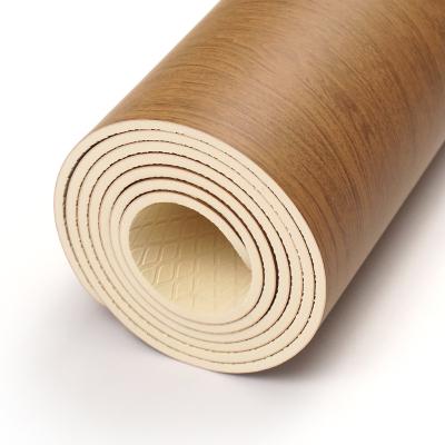 China Non-slip Custom Logo Print Natural Rubber Pu Tape Foam Suede 8mm Tape Yoga Exercise Mat for sale