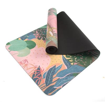 China Hot Custom Printing New Arrival Yoga Pilate Yoga Band Foam Suede Yoga Mat 2mm Thick Travel for sale