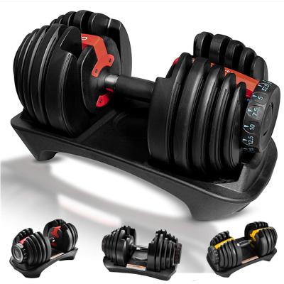 China Detachable Custom Adjustable Dumbbell Sets Weight Lifting Custom Adjustable Dumbbell Rack for sale