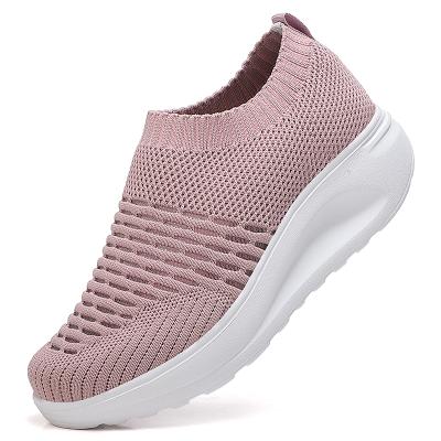 China Fashion Trend RUIDENG New Shoes Breathable Fly Knit EVA Sole Casual Sneaker Sneakers 2021 Sports Shoes Woman Upper for sale