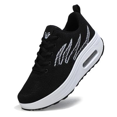 China CUSHIONING RUIDENG Drop Shipping E-Commerce Knit Upper Thick PU Air Cushion Sole Women Shoes Casual Flat Sports Shoes Walking Shoes for sale