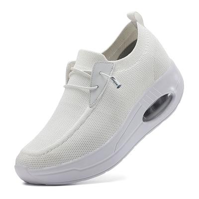 China CUSHIONING RUIDENG Free Shipping Knit PU Air Cushion Upper Thick Sole White Sneakers Shoes Sport Sports Shoes Casual Gym Shoes2021 for sale