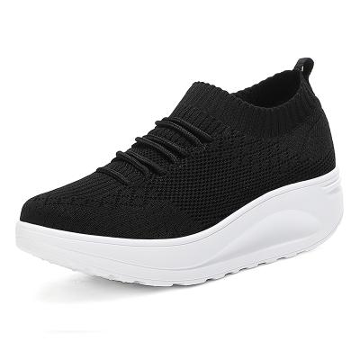 China Fashion Trend RUIDENG Breathable Zapatos-Casual Knit Upper Thick EVA Sole Walking Shoes Pakistan Style Walking Shoes for sale