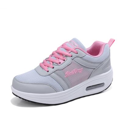 China CUSHIONING RUIDENG Newest Wholesale Leather Upper Thick PU Air Cushion Sole Dance Shoes Women Ladies Leather Shoes Casual Sports Shoes for sale