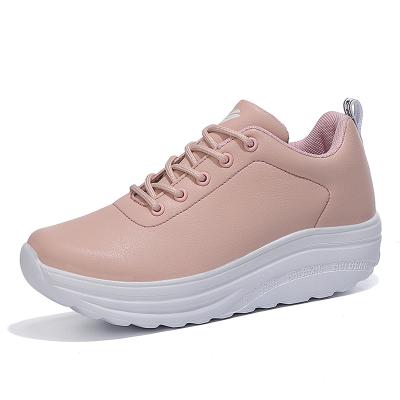 China CUSHIONING RUIDENG Free Shipping Items For Women Waterproof EVA Leather Upper Thick Sole Women Casual Leather Shoes for sale