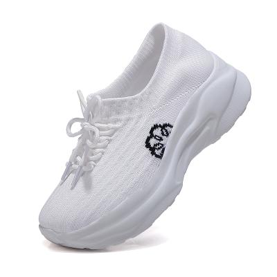 China CUSHIONING RUIDENG Zapatos Mujer Casual Knit Upper EVA Sole Korean White Casual Thick Shoes Women's Sports Shoes Lady Sports Shoes for sale