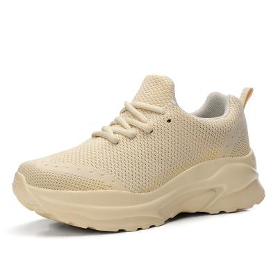 China Fashion Trend Free Shipping Shoes Some Chunky Upper Rubber Sole Sneakers Women Running Country Fly Weave Sport Shoes Sneakers For Women for sale