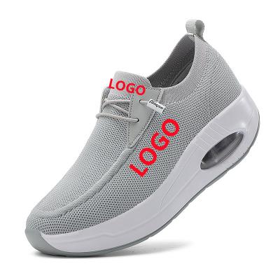 China CUSHIONING RUIDENG knit PU Air Sneaker X Cushion Top Thick Sole Running Shoes Custom Low Price Stretching Stylish Sports Shoes for sale