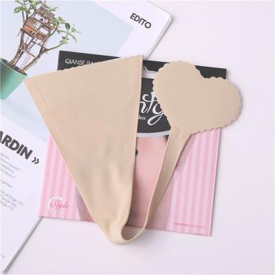 China Invisible Antibacterial Women No Line Self Adhesive Strapless Sexy Panties Lingerie C Style Underwear Knickers for sale