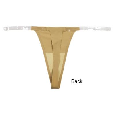 China New TPU Antibacterial Custom Transparent Strap Invisible Thong Underwear for sale