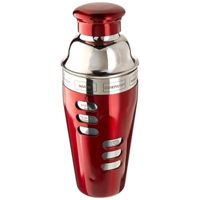 China Colorful Metal Stainless Steel 750ml Cocktail Shaker With Screw Cocktail Recipe for sale